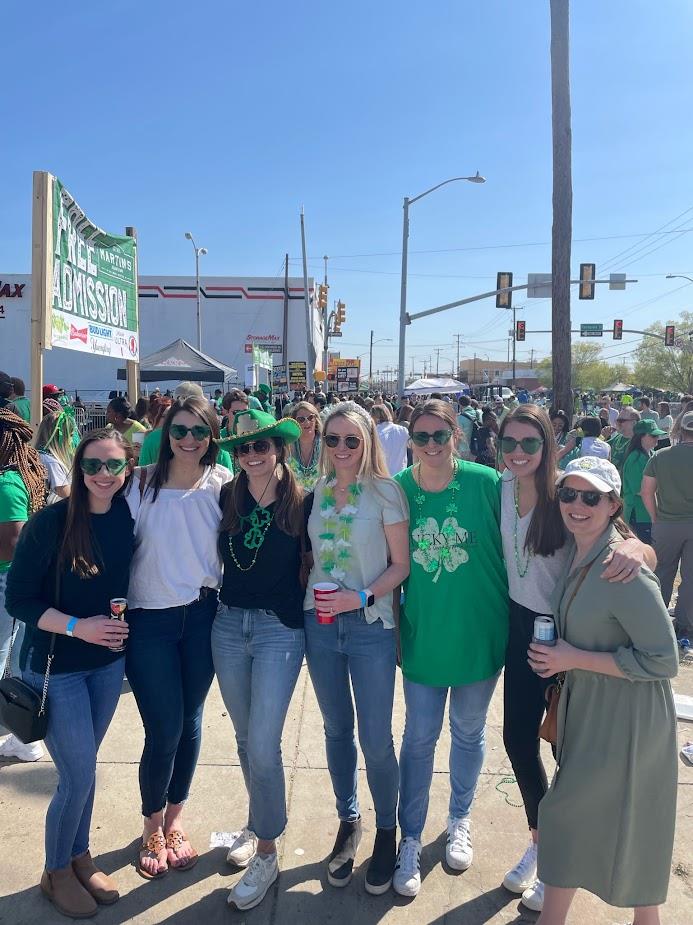 seven pediatric residents at Hal's St. Paddy's Parade
